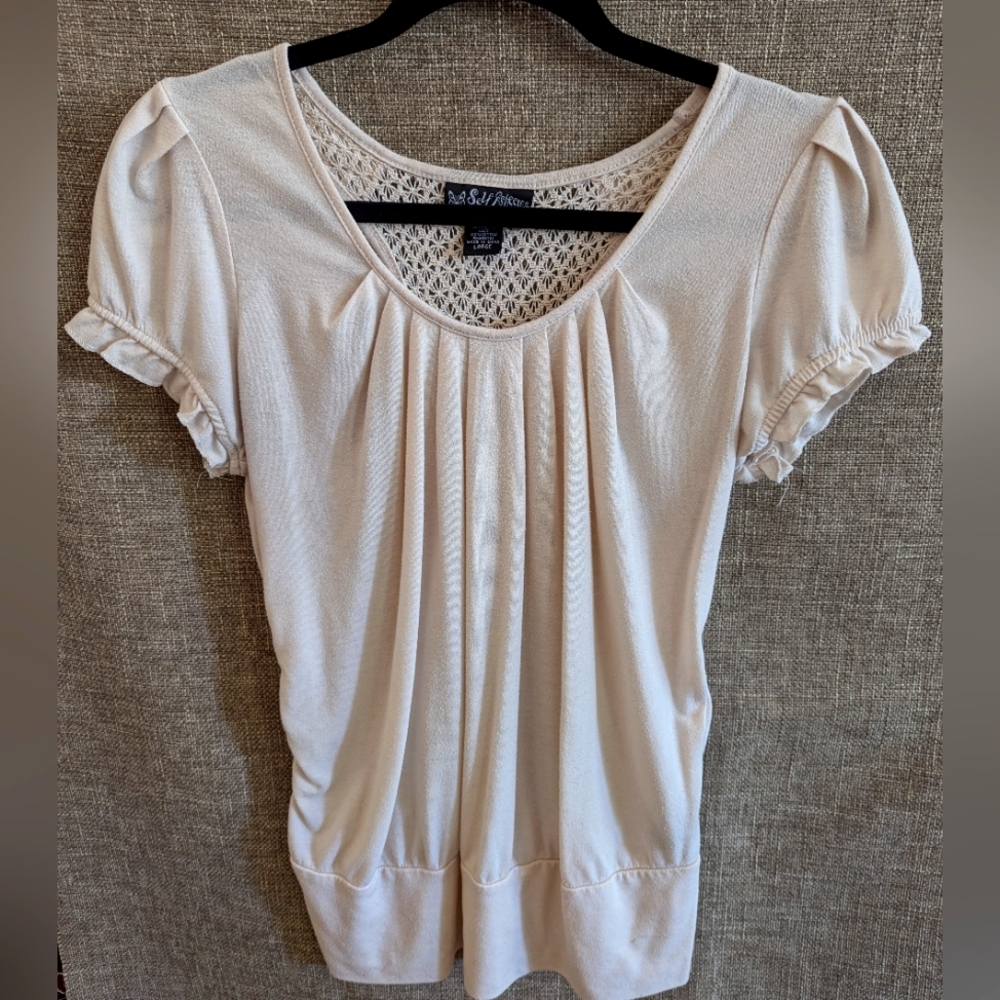 Self Esteem Clothing, Large, Cream top